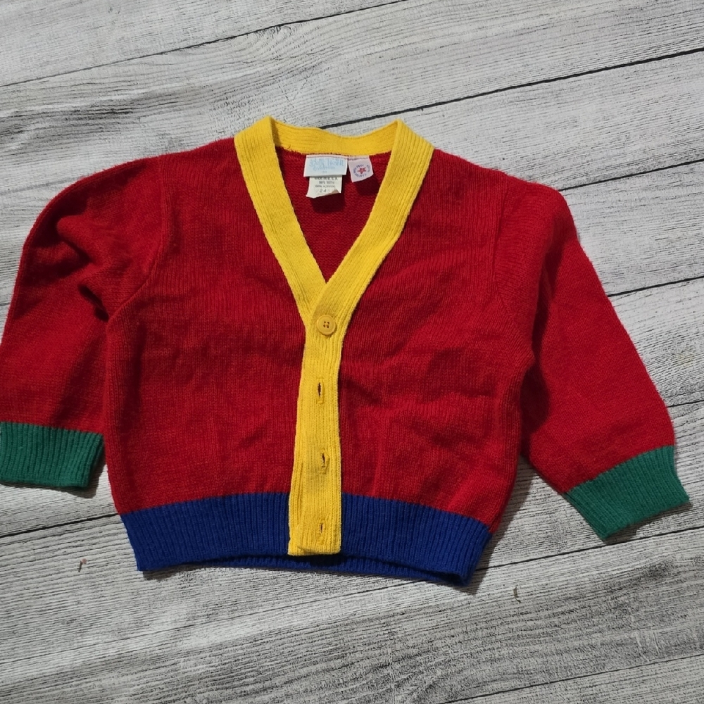 Vintage Colorful Kids Cardigan